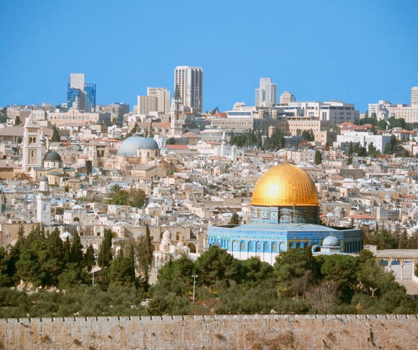 La spianata del Tempio di fronte a Gerusalemme, Israele